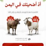 ساهم في مشروع الأضاحي… وكن سبباً في إدخال الفرح على الأسر المحتاجة